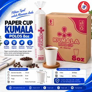 Paper Cup Kumala Putih Polos 8oz Food Grade