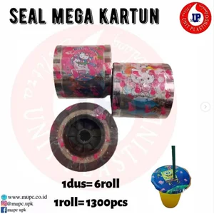 Plastik Seal Cup Mega Motif Buah dan Kartun Roll 1300pcs