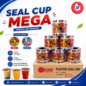 Plastik Seal Cup Mega Motif Buah dan Kartun Roll 1300pcs