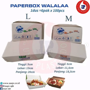 PAPER BOX WALALA POLOS / PAPER LUNCH BOX