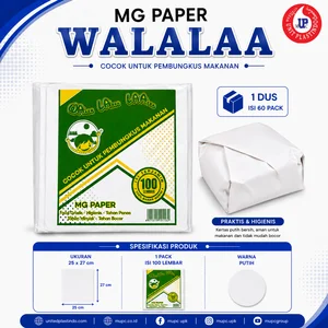 Kertas Nasi MG Paper Putih Walalaa Pembungkus Makanan 25 x 27 cm