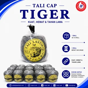 Tali Rafia Plastik Hitam Cap Tiger 500 Gram