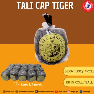 Tali Rafia Plastik Hitam Cap Tiger 500 Gram