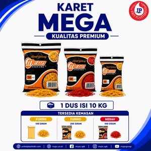 Karet Gelang Mega Kharisma Merah Kuning 100 Gram 250 Gram