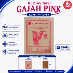 Kertas Nasi Cap Gajah Pink 28 x 38 cm Pembungkus Makanan 250 Lembar