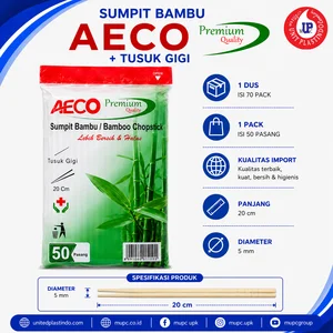 Sumpit Bambu AECO Premium Import Isi 50 Pasang