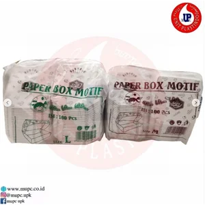 Paper Lunch Box Walala Motif M L 50 Pcs