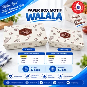 Paper Lunch Box Walala Motif M L 50 Pcs