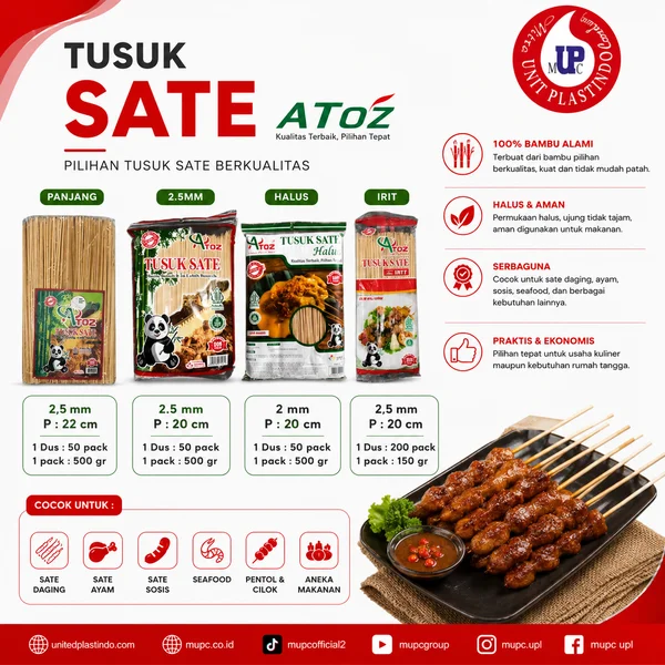 Tusuk sate import Atoz panda