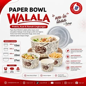 Paper bowl motif walala tersedia 4 ukuran