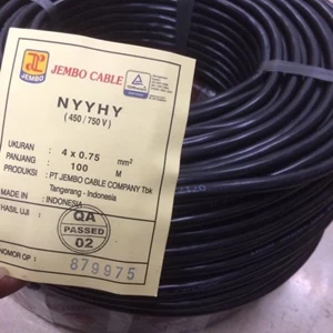 Kabel NYYHY Uk. 4 x 0.75 mm Merk Jembo 100 m