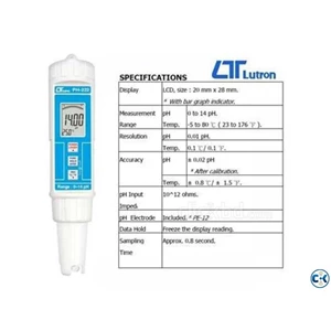 Digital Pen PH Lutron Oiginal / Pen PH Meter PH-222 Merk Lutron