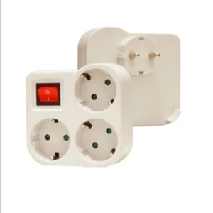 UTICON STOP CONTACT 3 HOLES S348SW MULTI OUTLET WITH SWITCH & CHILD