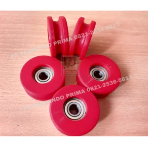 Recover Roda Sliding Door Pintu Dry Room D. 29 x 3961 x 25mm Mat  PU Warna Merah Hard. 90