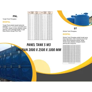 Tangki Panel Fibreglass 5 m3 tangki roof tank 5000 liter