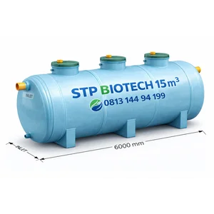 STP Biotech 15 m3 kapasitas 15000 liter untuk 75 orang