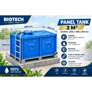 Tangki Panel 2 m3 2000 liter model kotak