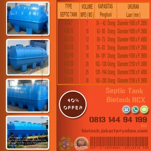 Septic Tank RCX 20 kapasitas penghuni 100 orang