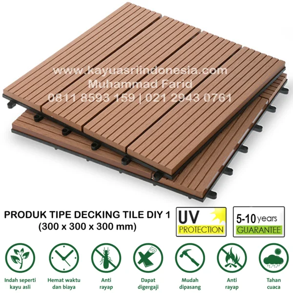 Lantai Kayu Parket Decking Tile 