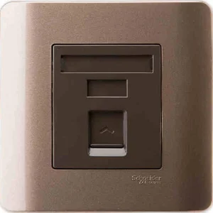 1 Gang Outlet Telepon Zencelo Silver Bronze E8431RJS4_SZ