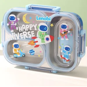 LUNCH BOX ANAK BAHAN STAINLESS 3 SEKAT - KOTAK BEKAL FREE ALAT MAKAN - KOTAK MAKAN 