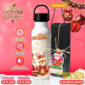 TUMBLER EDISI NATAL TERBAIK - BOTOL MINUM VAKUUM - TUMBLER MERRY CHRISTMAS