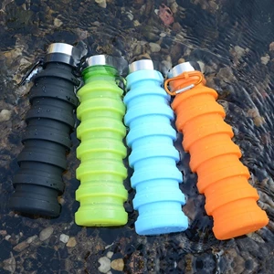 Sport Silicone Portable Drink Bottle 550ML - Foldable Drinking Bottle H-334