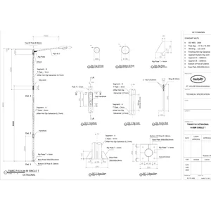 Tiang Lampu PJU 9 Meter Lengan Tunggal Siku T Tiang Lampu Jalan 9 Meter Single Ornamen