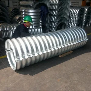 Gorong Gorong Baja Pipa Baja Bergelombang Pipa Aramco Armco Gorong Gorong Besi Galvanis