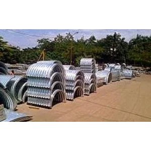 Gorong Gorong Baja Pipa Baja Bergelombang Pipa Aramco Armco Gorong Gorong Besi Galvanis