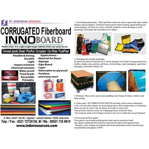 Plasticboard Impraboard Twin Wall Plastic Sheet Plastik Lembaran Berongga