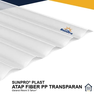Atap Plastik PP Gelombang Bening SUNPRO PLAST