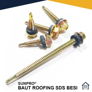 Baut Roofing SDS Hex Besi