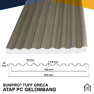 SUNPRO TUFF Corrugated Polycarbonate Roof - 10 Year Weather Warranty
