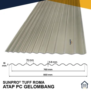 SUNPRO TUFF Corrugated Polycarbonate Roof - 10 Year Weather Warranty