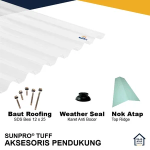 SUNPRO TUFF Corrugated Polycarbonate Roof - 10 Year Weather Warranty