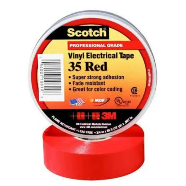 Vinyl Color Coding Electrical Tape Scotch® 35 (Isolasi)