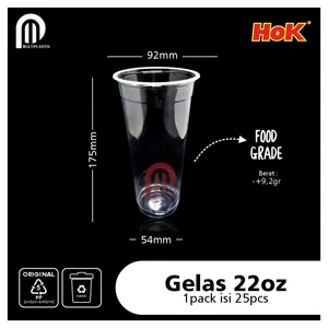 Gelas Plastik 22Oz (Slim Series)