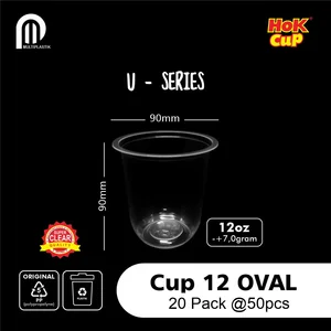 Gelas Plastik 12Oz (Oval Series)