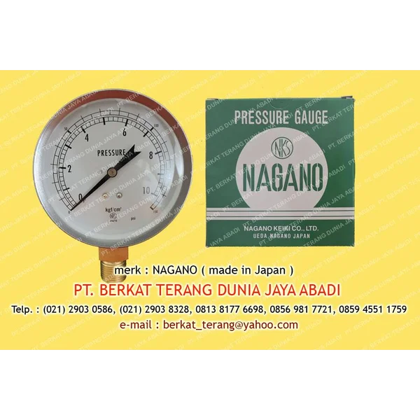 NAGANO PRESSURE GAUGE 4 Inch 10 k