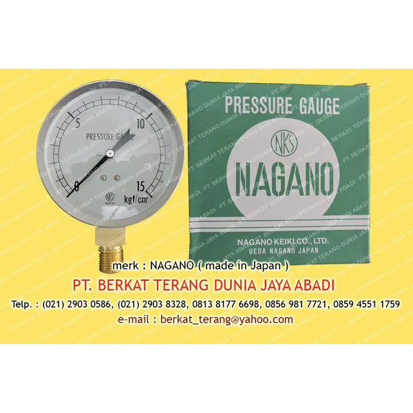 NAGANO PRESSURE GAUGE 4Inch 15 k
