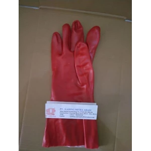 Sarung Tangan Karet Pvc Merah