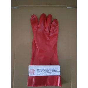 Rubber Gloves Color Red Pvc
