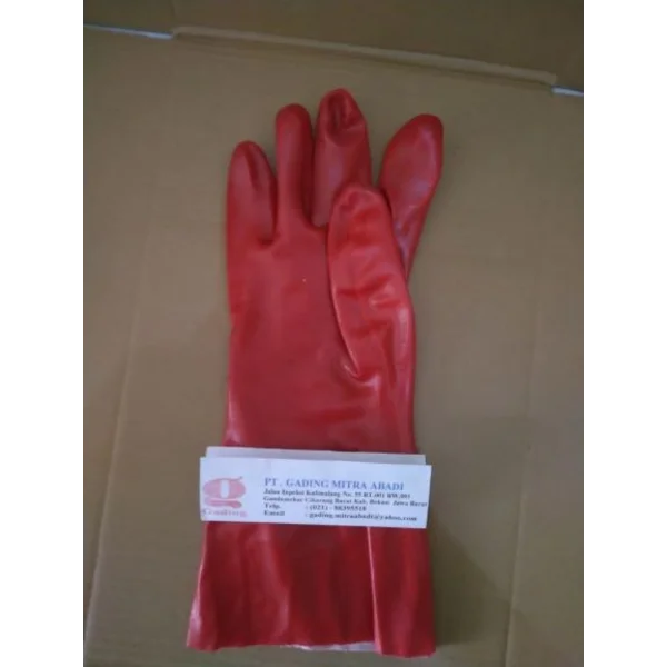 Rubber Gloves Color Red Pvc