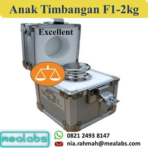 Anak timbangan F1 2kg untuk kalibrasi timbangan digital timbangan laboratorium