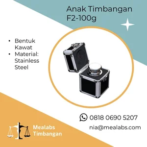Anak Timbangan F2 100gr dengan Sertifikat KAN