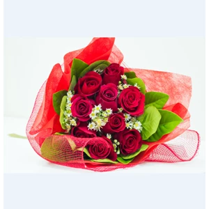 Bunga Bouquet Ulang Tahun Mawar Merah