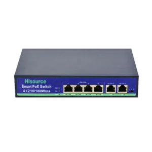 Switch Hub Jaringan POE 78W 4 Port + 2 Uplink