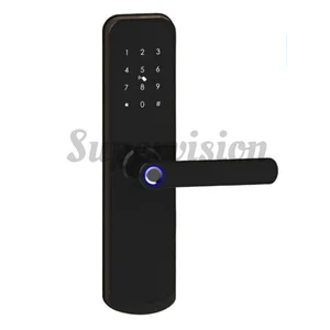 Kunci Pintu Kayu Digital Sidik Jari Kartu