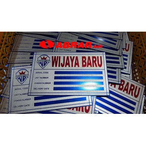 Name Plate Plat Bahan Alumunium TIMBUL/label mesin/plat panel- Custom